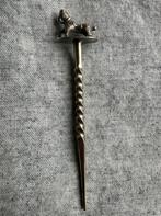 Zilveren pijpenwroeter met paardje, Ophalen of Verzenden, Zilver