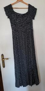 Zwart-witte lange jurk, Maat 42/44 (L), Ophalen of Verzenden, Onder de knie, Zo goed als nieuw