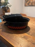 Retro braadpan mosselpan, Huis en Inrichting, Ophalen of Verzenden, Zo goed als nieuw, Gietijzer, Koekenpan of Braadpan