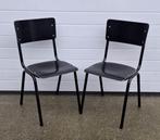 8 x houten schoolstoelen zwart kantine stoelen horeca cafe, Huis en Inrichting, Stoelen, Ophalen of Verzenden