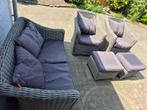 Loungeset, Ophalen, 4 zitplaatsen, Kunststof, Gebruikt