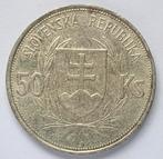 Slowakije 50 Korun 1944 zilver, Zilver, Ophalen of Verzenden, Overige landen