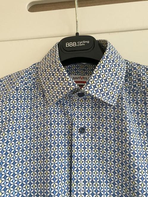 Heren Overhemd Wit Blauw Geel Ruit Marvelis Maat S 38, Kleding | Heren, Overhemden, Gedragen, Halswijdte 38 (S) of kleiner, Wit