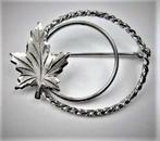 Esdoorn, maple leaf, Canadese broche 925 zilver (7924-5185), Ophalen, Zo goed als nieuw, Zilver, Zilver