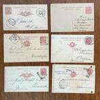 ITALIË 6 GELOPEN BRIEFKAARTEN 1884-1910 /F59, Ophalen of Verzenden