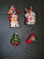 Set van 4 vintage kerstballen, Ophalen of Verzenden, Gebruikt