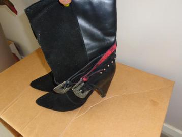 zwarte dameslaarzen met riempjes van Nikkie, maat 41   beschikbaar voor biedingen