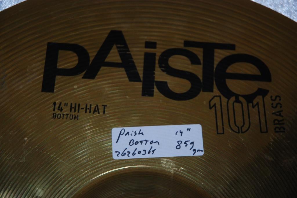 Paiste 101 hihat bekkens 736/859gr 14 inch  <26260365>, Gebruikt, ., Drums of Percussie, Ophalen of Verzenden