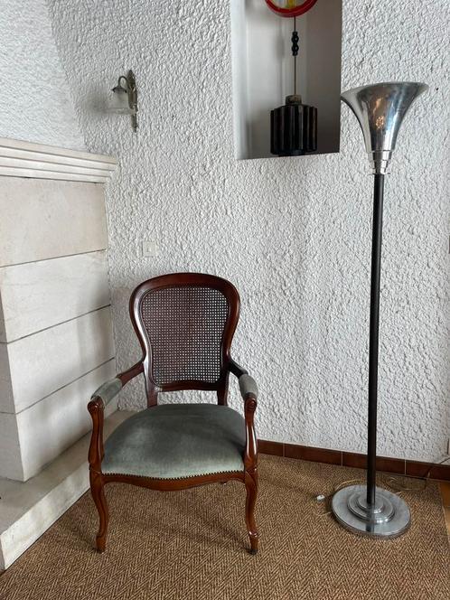 Art deco staande lamp mid century Gispen Kelklamp, Huis en Inrichting, Lampen | Vloerlampen, Zo goed als nieuw, 150 tot 200 cm