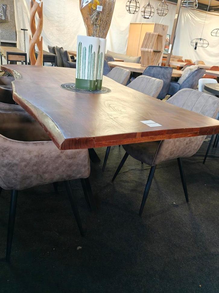 Boomstamtafel acaciahout (outlet), Huis en Inrichting, Woonaccessoires | Overige, Nieuw, Ophalen