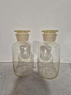 2 zeer grote oude apothekers flessen  potten stopflessen, Ophalen of Verzenden