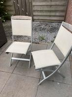 2 stevige aluminium klapstoelen zgan, Tuin en Terras, Tuinstoelen, Ophalen of Verzenden, Zo goed als nieuw, Aluminium