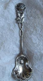 Zilveren suikerlepel Hildesheimer Rose antiek - zilver, Antiek en Kunst, Ophalen of Verzenden, Zilver