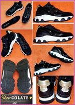 SHOECOLATE zwarte leren Daddy sneakers maat 39, SHOECOLATE, Zwart, Ophalen of Verzenden, Sneakers of Gympen