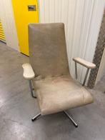 Vintage beige draai fauteuil, Huis en Inrichting, Ophalen, Gebruikt, 75 tot 100 cm, 50 tot 75 cm