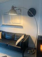 Stijlvolle zilveren staande lamp booglamp met dimmer, Ophalen, Zo goed als nieuw, 150 tot 200 cm