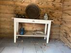 Sitetable wit geverfd, Huis en Inrichting, Tafels | Sidetables, Ophalen, Zo goed als nieuw, 25 tot 50 cm, Rechthoekig
