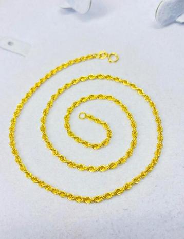 Gouden ketting - rope chain - 14 karaat beschikbaar voor biedingen
