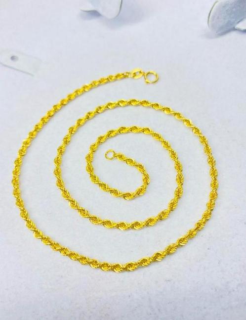 Gouden ketting - rope chain - 14 karaat, Sieraden, Tassen en Uiterlijk, Kettingen, Zo goed als nieuw, Goud, Ophalen of Verzenden