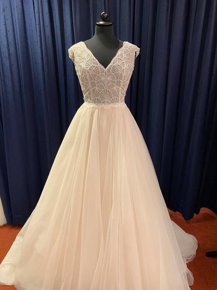 UITVERKOOP! Kortingen t/m 75%! Directe levering, Kleding | Dames, Trouwkleding en Trouwaccessoires, Nieuw, Trouwjurk, Blauw, Ophalen