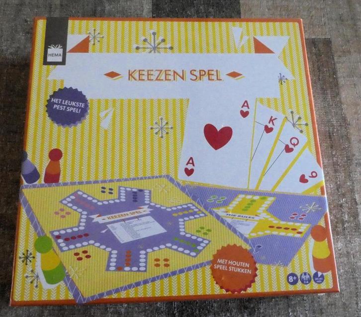 Keezenspel Hema Nieuw. Vanaf 8 jaar., Hobby en Vrije tijd, Gezelschapsspellen | Bordspellen, Nieuw, Een of twee spelers, Drie of vier spelers