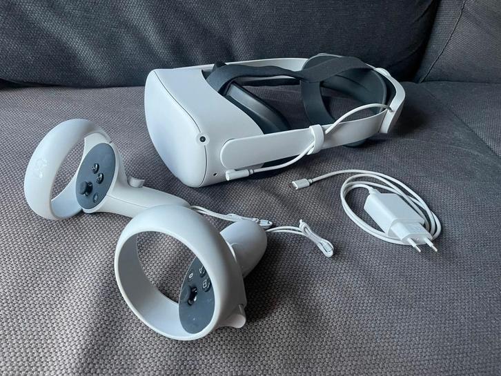 Oculus Meta Quest 2 Virtual Reality Headset, Spelcomputers en Games, Virtual Reality, Zo goed als nieuw, Pc, VR-bril, Ophalen of Verzenden