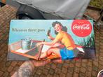 Coca-Cola reclamebord metaal, Ophalen of Verzenden, Zo goed als nieuw, Reclamebord