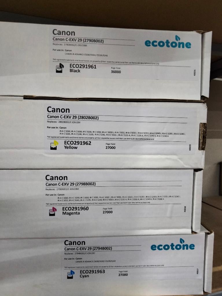 Canon inktpatronen, Ophalen, Nieuw