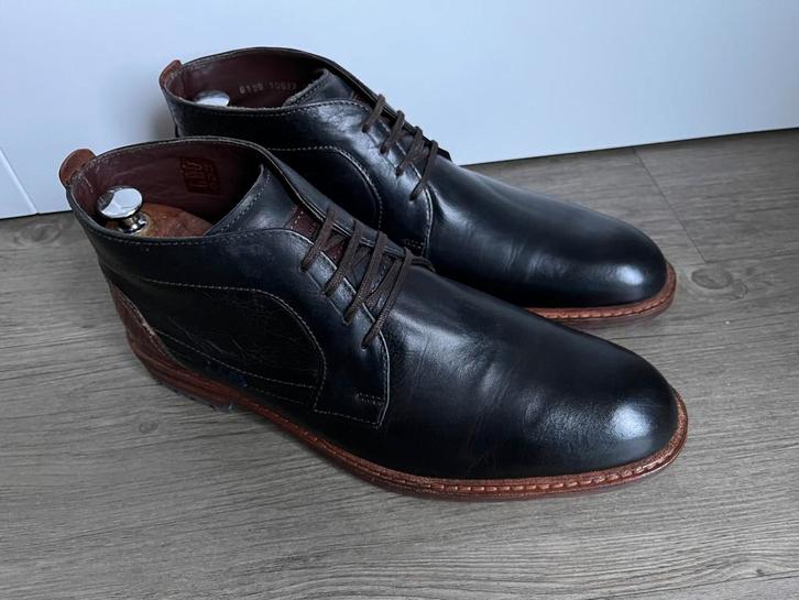 Floris van Bommel herenschoenen maat 8 / 42 H, Kleding | Heren, Schoenen, Zo goed als nieuw, Boots, Zwart, Ophalen of Verzenden