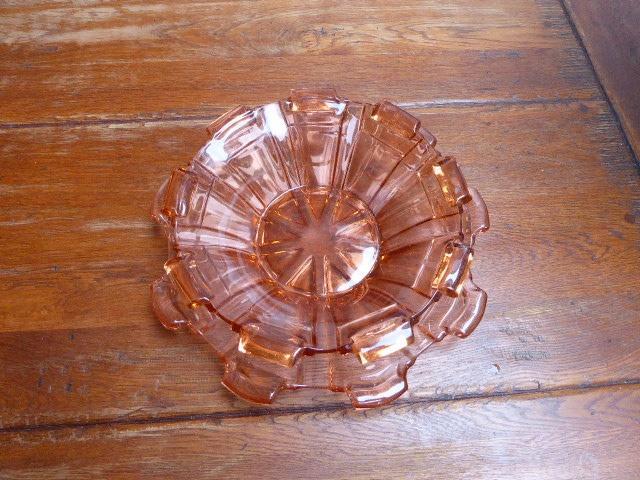 Art deco persglazen schalen set, Czechoslovakia, Antiek en Kunst, Antiek | Glas en Kristal, Ophalen of Verzenden