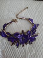 Originele Oscar de la Renta statement ketting, Met kristal, Overige materialen, Paars, Ophalen of Verzenden