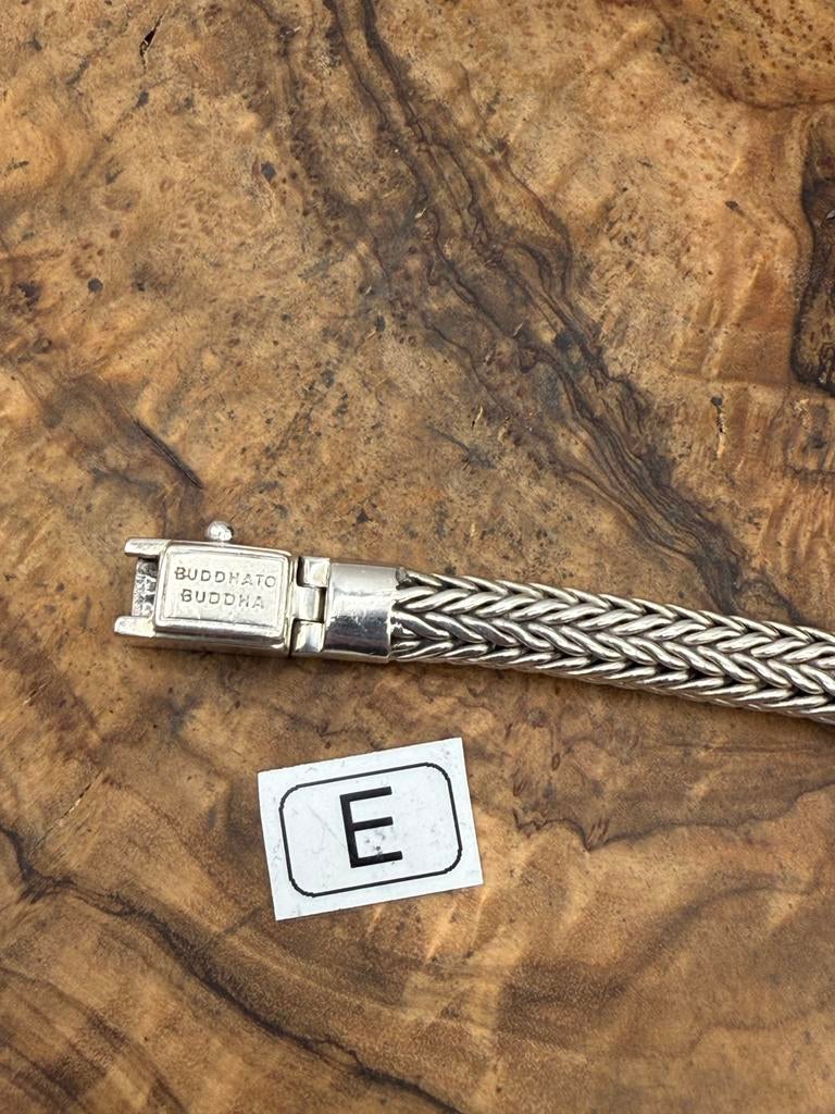 “ELLEN” buddha to buddha 20,5cm Maat: E “GEPOLIJST”, Ophalen of Verzenden, Zo goed als nieuw, Zilver, Zilver