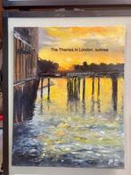 Schilderij ‘’London and Thames River at Sunrise’’, Antiek en Kunst, Kunst | Schilderijen | Klassiek, Ophalen of Verzenden