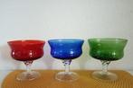 3 Vintage Murano glas desert / ijs glazen, Antiek en Kunst, Antiek | Glas en Kristal, Ophalen of Verzenden
