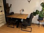 Vierkante houten tafel, Huis en Inrichting, Tafels | Eettafels, Ophalen, Gebruikt, Vierkant, 50 tot 100 cm