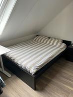Ikea MALM bed 160x200, Huis en Inrichting, Slaapkamer | Bedden, Ophalen, Gebruikt, Zwart, Tweepersoons