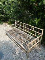 Bamboe tuinbank zonder kussens, Tuin en Terras, Tuinbanken, Ophalen, Gebruikt, Rotan