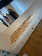 Ikea Uitschuifbed met Lades - 180cm, Wit, Tweepersoons, Ophalen of Verzenden, 180 cm