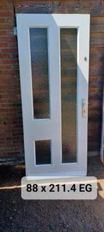 Deuren  Deur  Buitendeuren Hardhout thermopane, Ophalen, Gebruikt, 80 tot 100 cm, Buitendeur