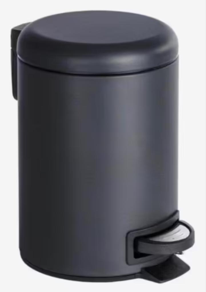 ZGAN! Wenko pedaalemmer 5 liter zwart € 11,99, Huis en Inrichting, Woonaccessoires | Prullenbakken, Zo goed als nieuw, Kunststof