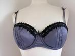 Hunkemöller BH grijs zwarte bies maat 75C met slip maat M, Hunckemoller, Ophalen of Verzenden, Grijs, BH