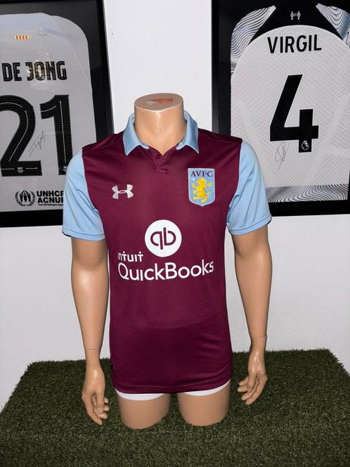 Aston Villa thuisshirt 2016-2017, Sport en Fitness, Voetbal, Zo goed als nieuw, Shirt, Maat M, Ophalen of Verzenden