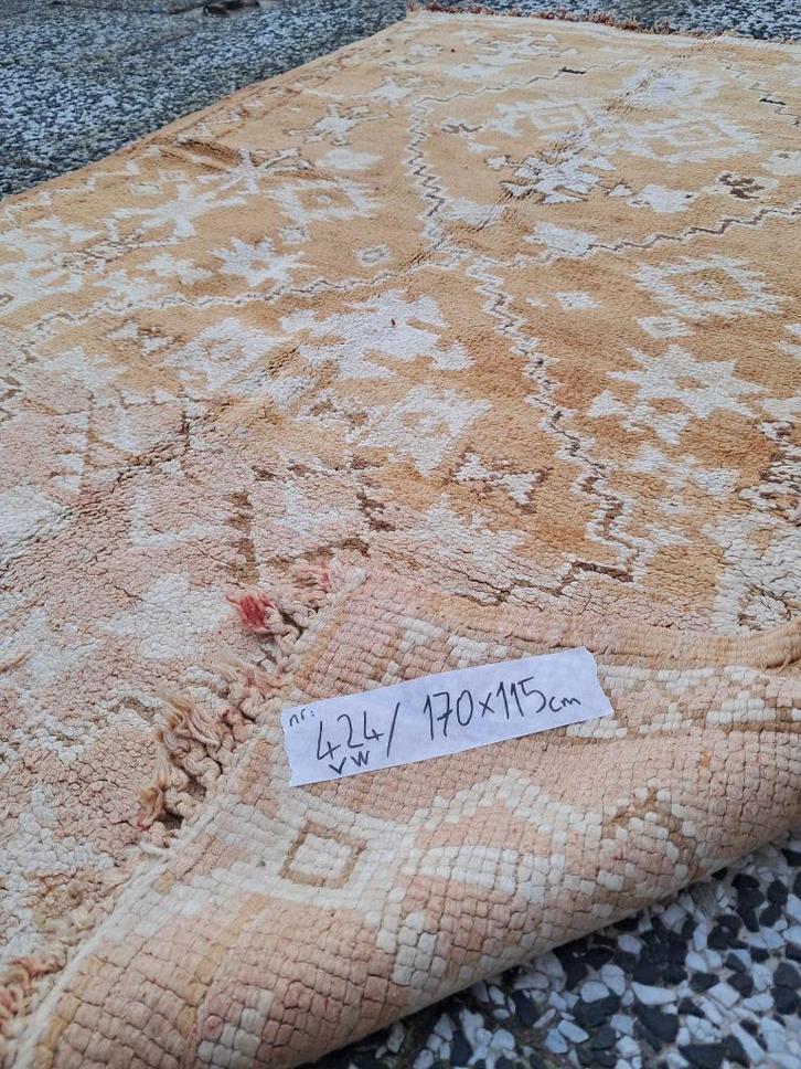 vintage Berber kleed handgeknoopt 170x115cm, Huis en Inrichting, Stoffering | Tapijten en Kleden, Zo goed als nieuw, 150 tot 200 cm