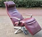 Jori Brainbuilder mono-move Relaxfauteuil leer bordeaux rood, Gebruikt, 75 tot 100 cm, Ophalen of Verzenden, Leer