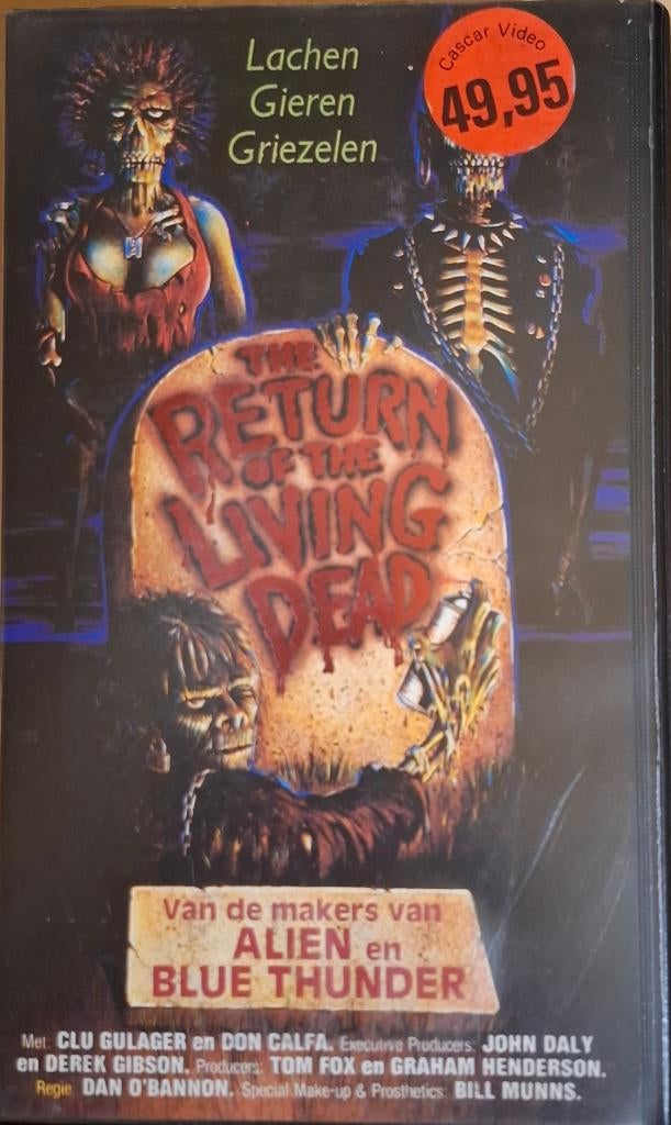 Return of the Living Dead - VHS - Videoscreen #8507, Vanaf 16 jaar, Ophalen of Verzenden, Zo goed als nieuw, Horror