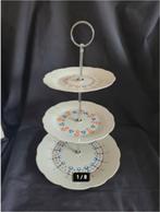 Vintage 3 Tier Nibbles / Cake Plate Retro psychedelic art 15, Ophalen of Verzenden