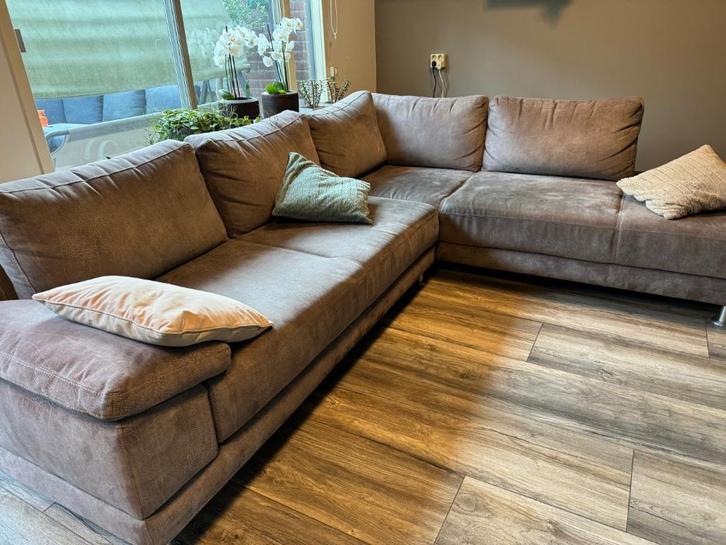 hoekbank, Huis en Inrichting, Banken | Bankstellen, Zo goed als nieuw, Hoekbank, Vierpersoons of meer, 250 tot 300 cm, 75 tot 100 cm