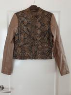 Nep leren jasje met slangenprint maat L Royal Chicks, Bruin, Maat 42/44 (L), Nieuw, Ophalen of Verzenden