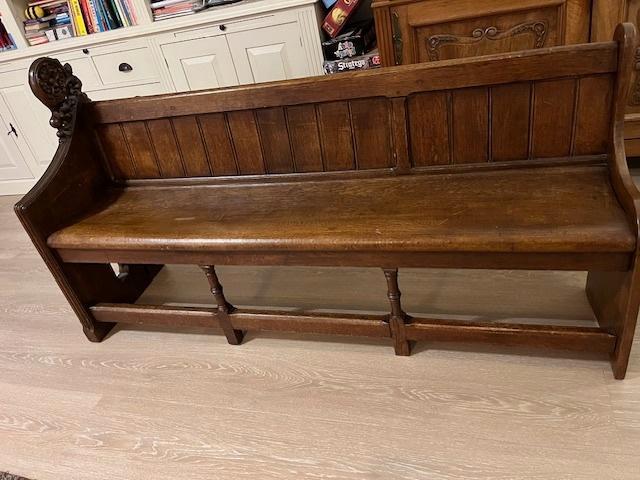 Houten antiek kerkbank, Antiek en Kunst, Antiek | Meubels | Stoelen en Banken, Ophalen