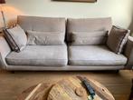 Loungebank Linteloo 2,25m met 8 kussens - Taupe/Paars, Gebruikt, 100 tot 125 cm, Ophalen of Verzenden, Rechte bank
